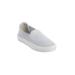 Women's The Alena Slip On Sneaker by Comfortview in Grey Rhinestone (Size 8 1/2 M)