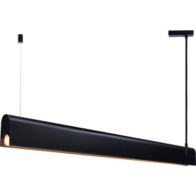 Pendelleuchte "Beau", schwarz, B:100,00cm H:8,50cm L:100,00cm, DESIGN FOR THE PEOPLE, Lampen, Skandinavischer Minimalismus, Schlankes Design, Glühbirne enthalten Image