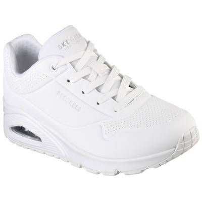 Sneaker SKECHERS "Street Uno - Stand on Air", Damen, Gr. 35, weiß (weiß, weiß), Lederimitat, sportlich, Schuhe, Freizeit