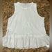 J. Crew Tops | J Crew White Peplum Eyelet Tank Top Size Medium | Color: White | Size: M