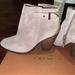 Coach Shoes | Coach Booties Size 7 Suede | Color: Gray | Size: 7