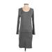 Lou & Grey Casual Dress - Sweater Dress: Gray Marled Dresses - Women's Size X-Small