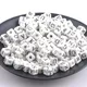2017 chaud Blanc A-Z Mixte Lettre Alphabet Cube En Céramique Lettre Perles Fit Bijoux fabrication
