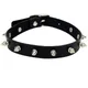 Tour de cou en cuir PU pour femme tour de cou rivet pointu noir collier punk tour de cou de club