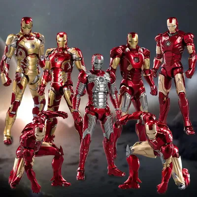 ZD – figurines articulées Marvel Iron Man 7 pouces jouets mobiles MK1 MK2 MK3 MK4 MK5 MK6