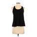 Flora Nikrooz Tank Top Black Print Scoop Neck Tops - Women's Size Small