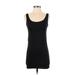 Betsey Johnson Casual Dress - Mini Scoop Neck Sleeveless: Black Solid Dresses - Women's Size P