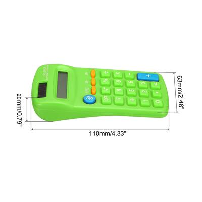 Small Pocket Calculator 8 Digit Display Office Handheld Calculator Green