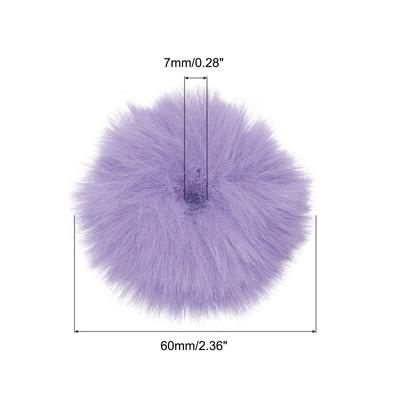 Furry Microphone Windscreen 7mmx 60mm Mic Cover Windshield Purple