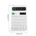 Portable Office Calculator 12 Digit Display Electronic Calculator, White