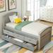 Twin Solid Wood Platform Storage Bed with 6 Drawers and Head&FootBoard