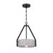 Westinghouse Lighting Callowhill One Light Indoor Pendant, Matte Black and Antique Ash Finish - 1-Light