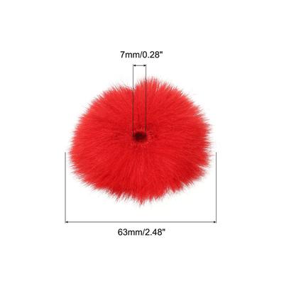 Furry Microphone Windscreen 7mmx 60mm Mic Cover Windshield Red