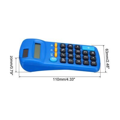 Small Pocket Calculator 8 Digit Display Office Handheld Calculator Dark Blue - Dark Blue