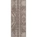 Rugs.com Outdoor Bohemian Collection Rug â€“ 5 Ft Runner Brown Flatweave Rug Perfect For Hallways Entryways