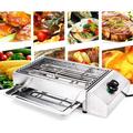 Miumaeov 1800W Commercial Electric Smokeless Barbecue Oven Grill 110V Stainless Steel Restaurant Grill with Adjustable Thermostatic Control for BBQ 54 x 28 x 13cm