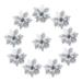 JDEFEG Light Hydrangea Artificial Flowers for Christmas Trees Party Christmas Decor 10Pcs Flowers Decor Glitter Wed Birthday Home Decor Artificial Wildflowers + Glitter Silver
