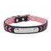Multi-size Optional Comfortable Leather for All Size Dog Adjustable with Braided Pattern Name Engravable Pet ID Tags Dog Supplies Dog Collar Dog Leads PINK M COLLAR