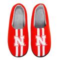 Men's FOCO Scarlet Nebraska Huskers Team Stripe Memory Foam Slide Slippers