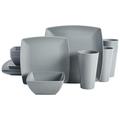 Gibson Home son Melamine 16 Piece Square Dinnerware Set In Mint Melamine in Gray | Wayfair 950120325M