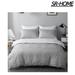SR-HOME Duvet Cover King Size, Comforter Cover King 3Pc Soft 100% Washed Microfiber in Gray/White | Wayfair SR-HOMEe0184a3