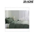 SR-HOME 3 Pieces Button Duvet Cover Full Size, 100% Washed Microfiber in Green | Queen Duvet Cover + 2 Standard Pillowcases | Wayfair