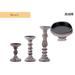 SR-HOME Candle Holder For Pillar Candles Set Of 3 Decorative Wood Candlestick Holders | 12 H x 3.1 W x 3.1 D in | Wayfair SR-HOME821cb77