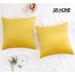 SR-HOME Throw Pillow Covers Decorative 2 Packs Ultra-Soft Pillowcase For Couch, Chair, Sofa, Bedroom, Car, Square Solid Color in Yellow | Wayfair
