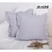 SR-HOME 100% Linen Ruffle Sham Set Of 2, Washed Soft Linen Pillow Covers w/ Zipper Closure Linen | 26 H x 26 W in | Wayfair SRHOMEddea43b