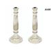 SR-HOME Rustic Vintage Wood Taper Candle Holder, Roman Column Shape Candlestick Wood in Brown/White | 12.2 H x 5.5 W x 5.5 D in | Wayfair
