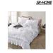 SR-HOME Ruffle Duvet Cover Set, Soft & Breathable Washed Microfiber 3Pcs Microfiber in White | Wayfair SR-HOME4cde493