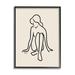 Stupell Industries Relaxing Girl Doodle Style Line Drawing Framed Giclee Texturized Wall Art By Elizabeth Tyndall_aq-495 in Black/Brown | Wayfair