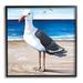 Stupell Industries Sea La Vie French Beach Seagull Quote Framed Giclee Texturized Wall Art By Elizabeth Tyndall_aq-493 in Blue/Brown | Wayfair