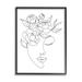 Stupell Industries Floral Woman Face Line Doodle Framed Giclee Texturized Wall Art By JJ Design House LLC_aq-577 in Black/Brown/White | Wayfair