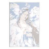 Stupell Industries Angel Holding Blossom White Wings Wall Plaque Art By Debi Coules in Blue | 15 H x 10 W x 0.5 D in | Wayfair aq-476_wd_10x15