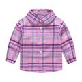 Winter Savings Clearance! Dezsed 18M-6Y Spring Fall Plaid Shirt Toddler Kids Baby Boys Girl Jackets Fashion Cute Lattice Pattern Print Long Sleeves Buttons Shirt Cotton Children Outerwear