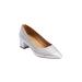 Wide Width Women's The Knightly Pump by Comfortview in Silver (Size 8 W)