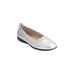 Extra Wide Width Women's The Vivi Slip On Flat by Comfortview in Silver (Size 7 1/2 WW)