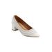 Extra Wide Width Women's The Knightly Slip On Pump by Comfortview in White (Size 9 WW)