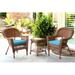 August Grove® Byxbee 3 Piece Seating Group w/ Cushions Synthetic Wicker/All - Weather Wicker/Wicker/Rattan in Blue | Outdoor Furniture | Wayfair