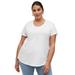 Plus Size Women's Scoop Neck Short Sleeve Tee by ellos in White (Size 26/28)