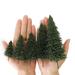 kydely 40pcs Miniature Scenery Model Pine Trees Deep Green Pines For HO O N Z Scale