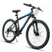 Feildoo Mountain Bike 21 Speed 26 Inches Dual Suspension Folding Bike Dual Disc Brake MTB Bicycle Blue