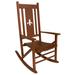 Astoria Grand Sejer Outdoor Rocking Solid Wood Chair in Brown/Red/White | 45.85 H x 23.1 W x 33.25 D in | Wayfair 48D649FCECFC46E396DF9FA043944DEA