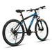 Feildoo 26 Mens 21-Speed Mountain Bike 17 Aluminum Frame Twist Shift Matte Black -Black & Blue