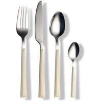 Besteck-Set ECHTWERK Basic, gelb (ocker), 16 tlg., Edelstahl 18/0, Essbesteck-Sets, Camping/Picknickbesteck, Kunststoffgriffe