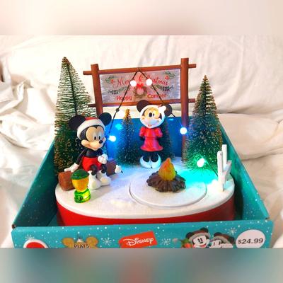 Disney Holiday | Disney Mickey And Minnie Mouse Animated Musical, Light Up Ice Skating Scene | Color: Red | Size: Os