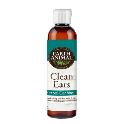 Earth Animal Natural Remedies Clean Ears Herbal Ear Wash Cleanser for Dogs & Cats, 4 fl. oz., 1.5 IN