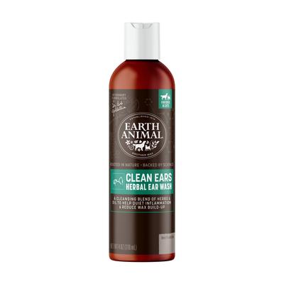 Earth Animal Natural Remedies Clean Ears Herbal Ear Wash Cleanser for Dogs & Cats, 4 fl. oz., 1.5 IN