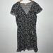 J. Crew Dresses | J. Crew Mercantile Black And White Ditzy Floral Print Dress Size Medium | Color: Black/White | Size: M